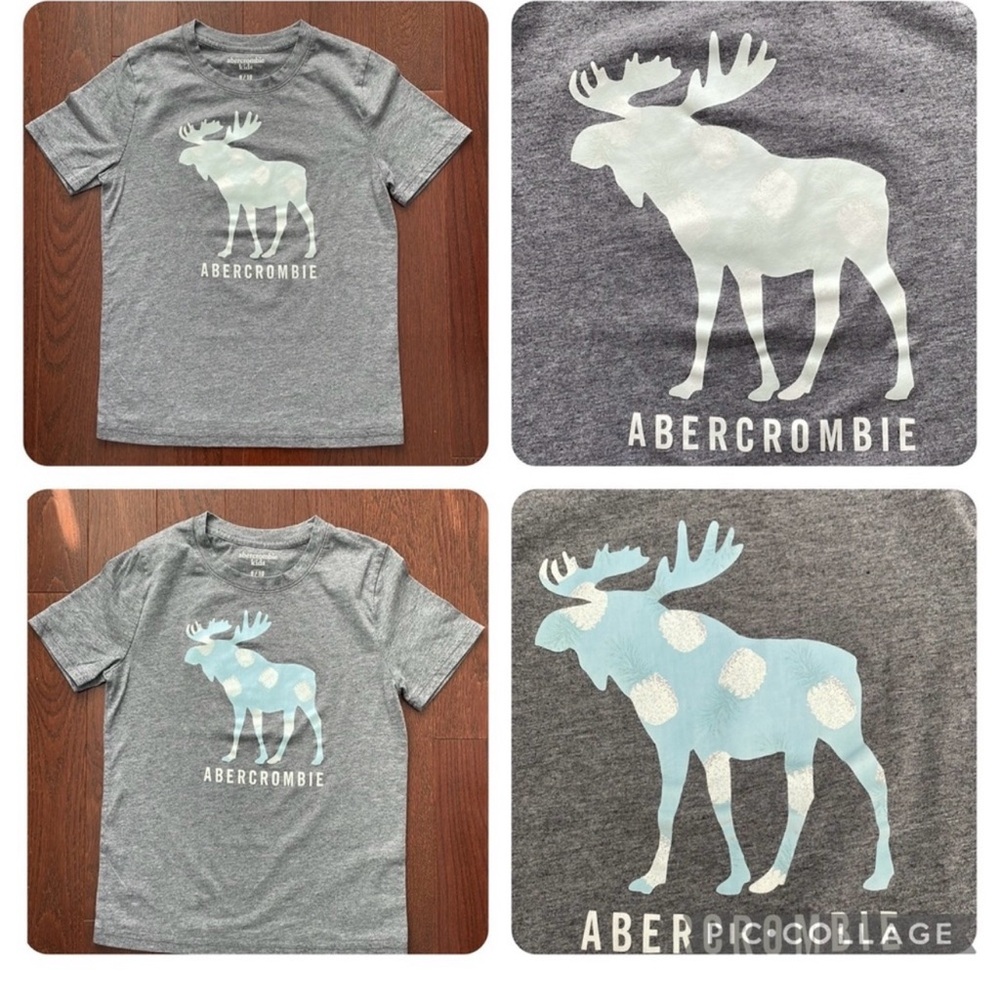 Abercrombie & Fitch Color Change ( from white moose to blue 🍍moose) T-shirt